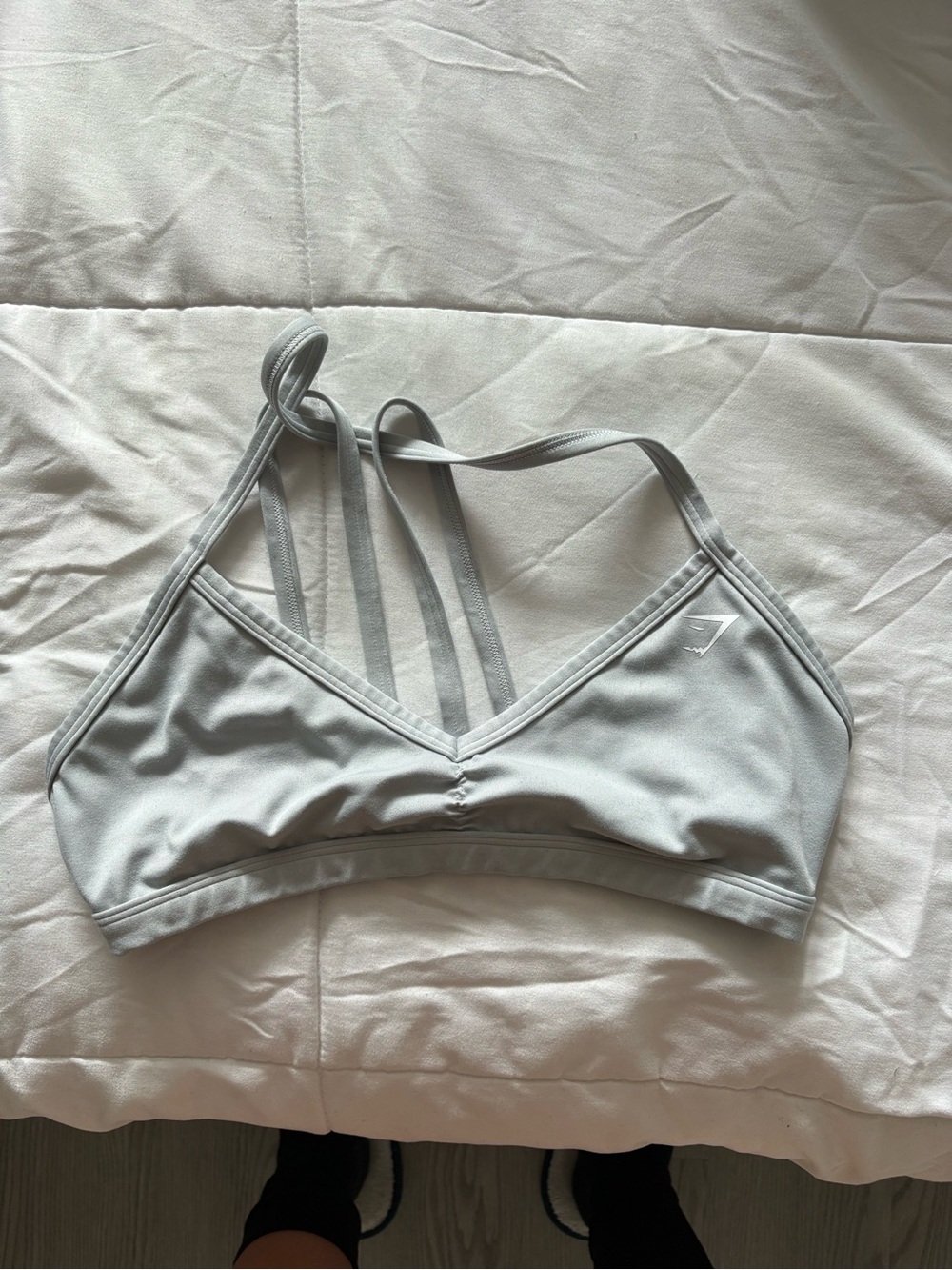 Gymshark Light Gray Multi-Strap Sports Bra